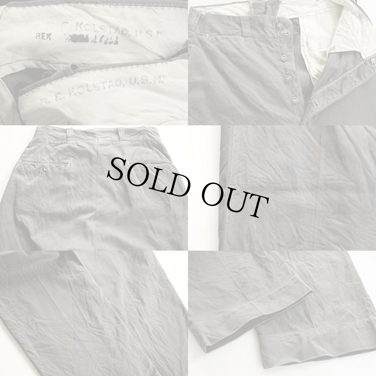 画像3: 40s 米軍 USN チノパン グレー (3)