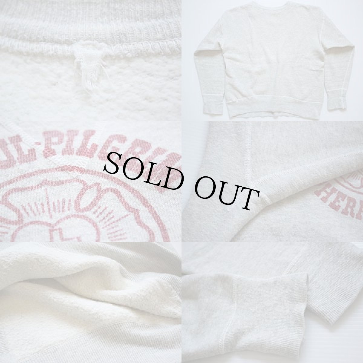 画像3: 50s RUSSELLラッセル 染み込みプリント 前V スウェット グレー (3)