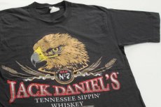 画像1: 90s USA製 JACK DANIEL'S ジャックダニエル コットンTシャツ 黒 L (1)