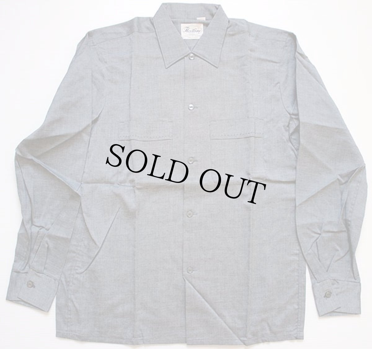 画像2: デッドストック★60s USA製 Fleetline レーヨンシャツ グレー S (2)