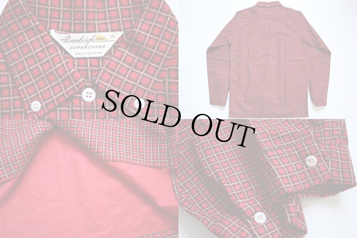 画像4: デッドストック★50s Pennleigh BD プリントネルシャツ (4)