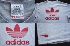 画像3: 80s USA製 adidasアディダス トレフォイル ビッグロゴ コットンTシャツ グレー XL (3)