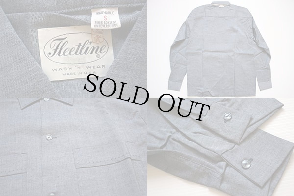 画像3: デッドストック★60s USA製 Fleetline レーヨンシャツ グレー S (3)