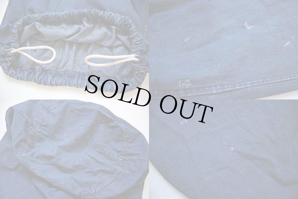 画像3: 40s 米軍 U.S.NAVY インディゴ デニム バラックバッグ★ランドリーバッグ (3)