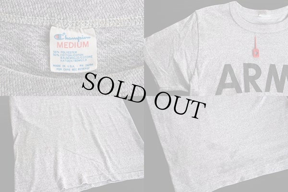 画像3: 80s USA製 Championチャンピオン ARMY Tシャツ 杢グレー M (3)