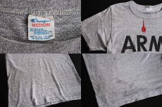 画像3: 80s USA製 Championチャンピオン ARMY Tシャツ 杢グレー M (3)