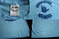 画像3: 80s USA製 HANG LOOSE HAWAII Tシャツ 水色 XL (3)