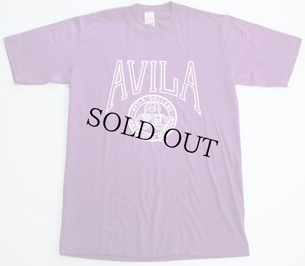 画像2: デッドストック★80s AVILA フロッキープリント Tシャツ 紫 M (2)
