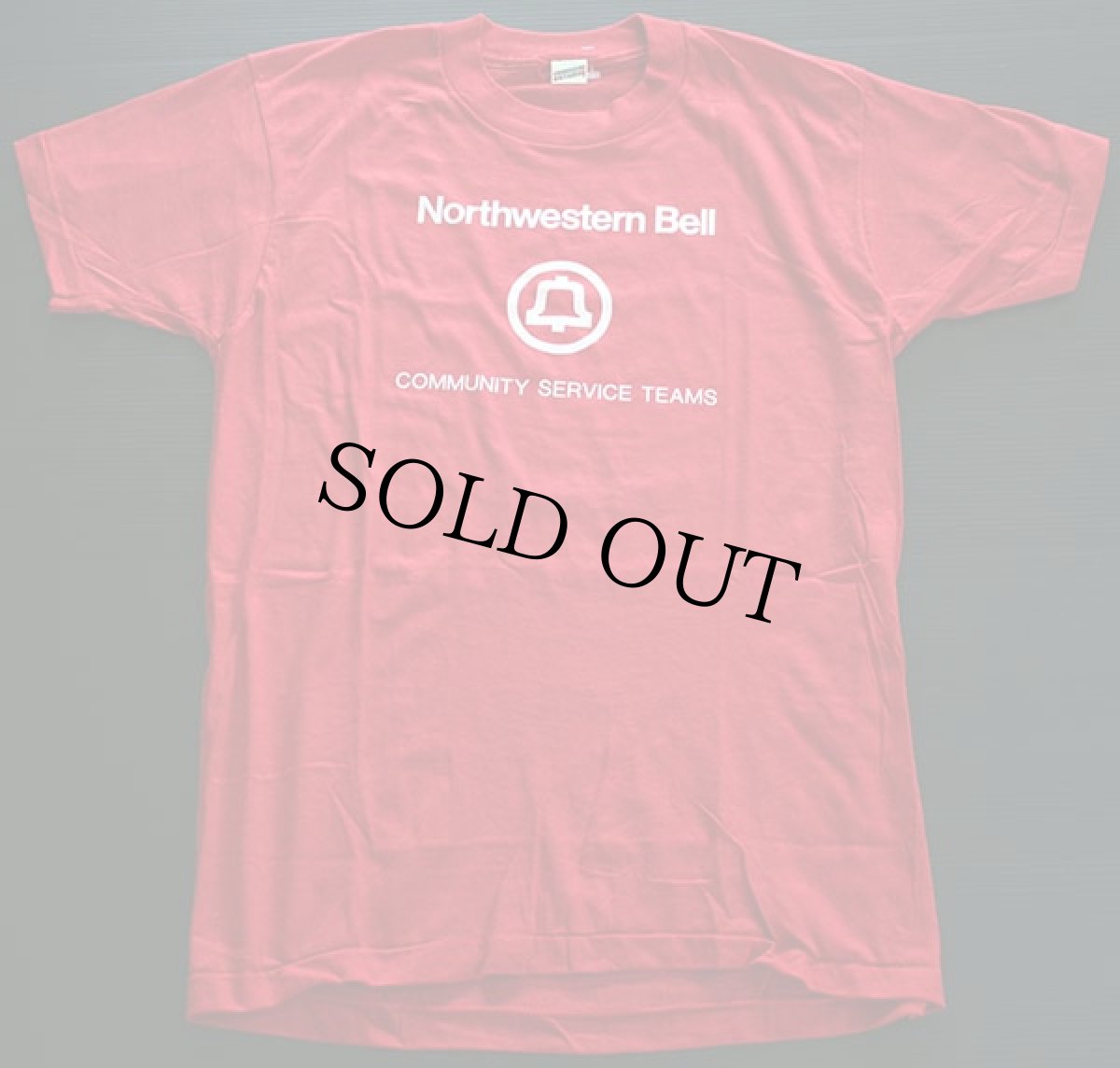 画像2: デッドストック★80s USA製 Northwestern Bell Tシャツ 赤 L (2)