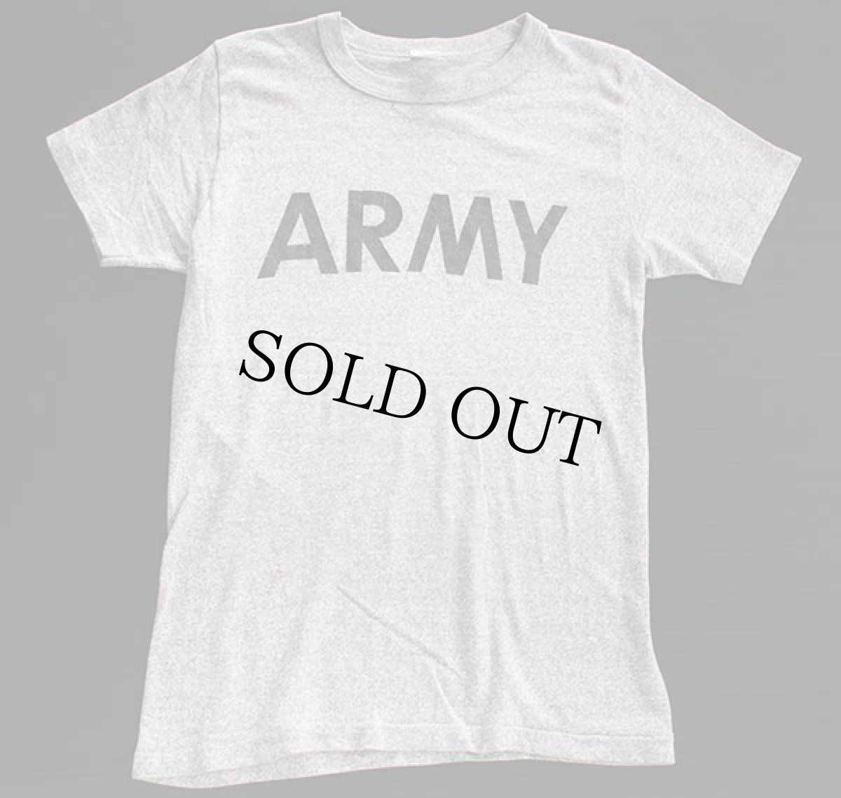 画像2: 80s USA製 Championチャンピオン ARMY Tシャツ 杢グレー M (2)