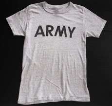 画像2: 80s USA製 Championチャンピオン ARMY Tシャツ 杢グレー M (2)