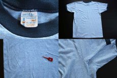 画像3: 70s TOWNCRAFT 無地 リンガーTシャツ 杢ブルー XL (3)