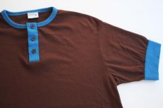 画像1: 70's JCPenney ツートン ヘンリーネックTシャツL (1)