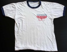 画像2: 70s CAMP HICKORY 染み込みプリント リンガーTシャツ (2)