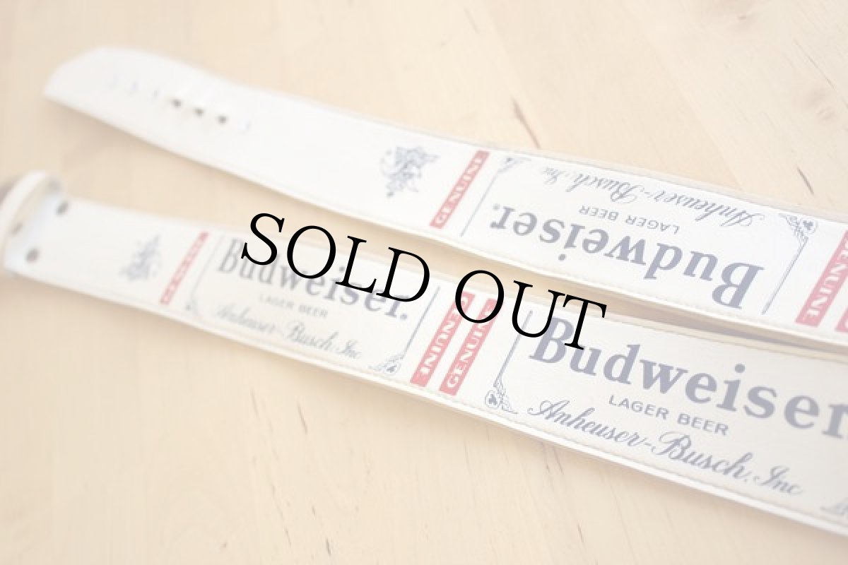 画像2: 70s Budweiserバドワイザー 総柄 ベルト (2)