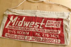 画像1: ビンテージ Midwest キャンバス ワークエプロン 生成り (1)
