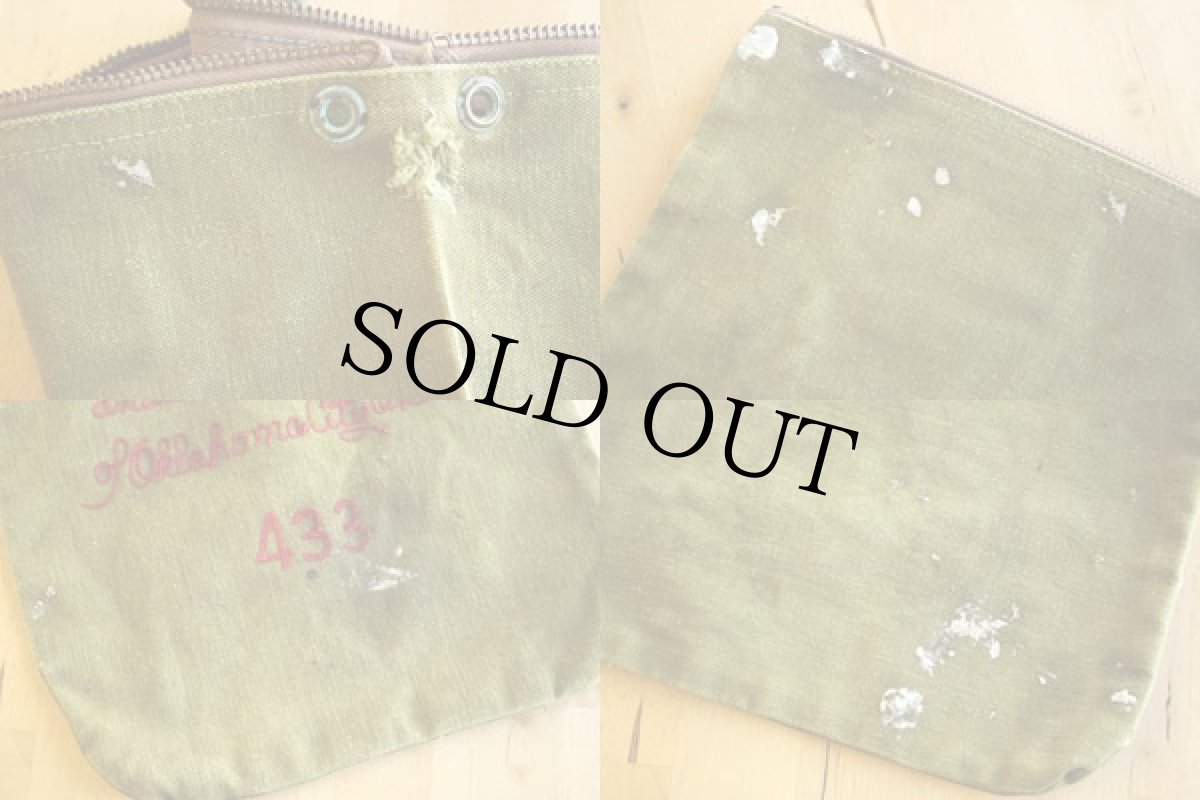 画像3: 40s チェーン刺繍 キャンバス マネーバッグ (3)