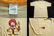 画像3: 80s USA製 McDonald'sマクドナルド リンガーTシャツ 杢イエロー (3)