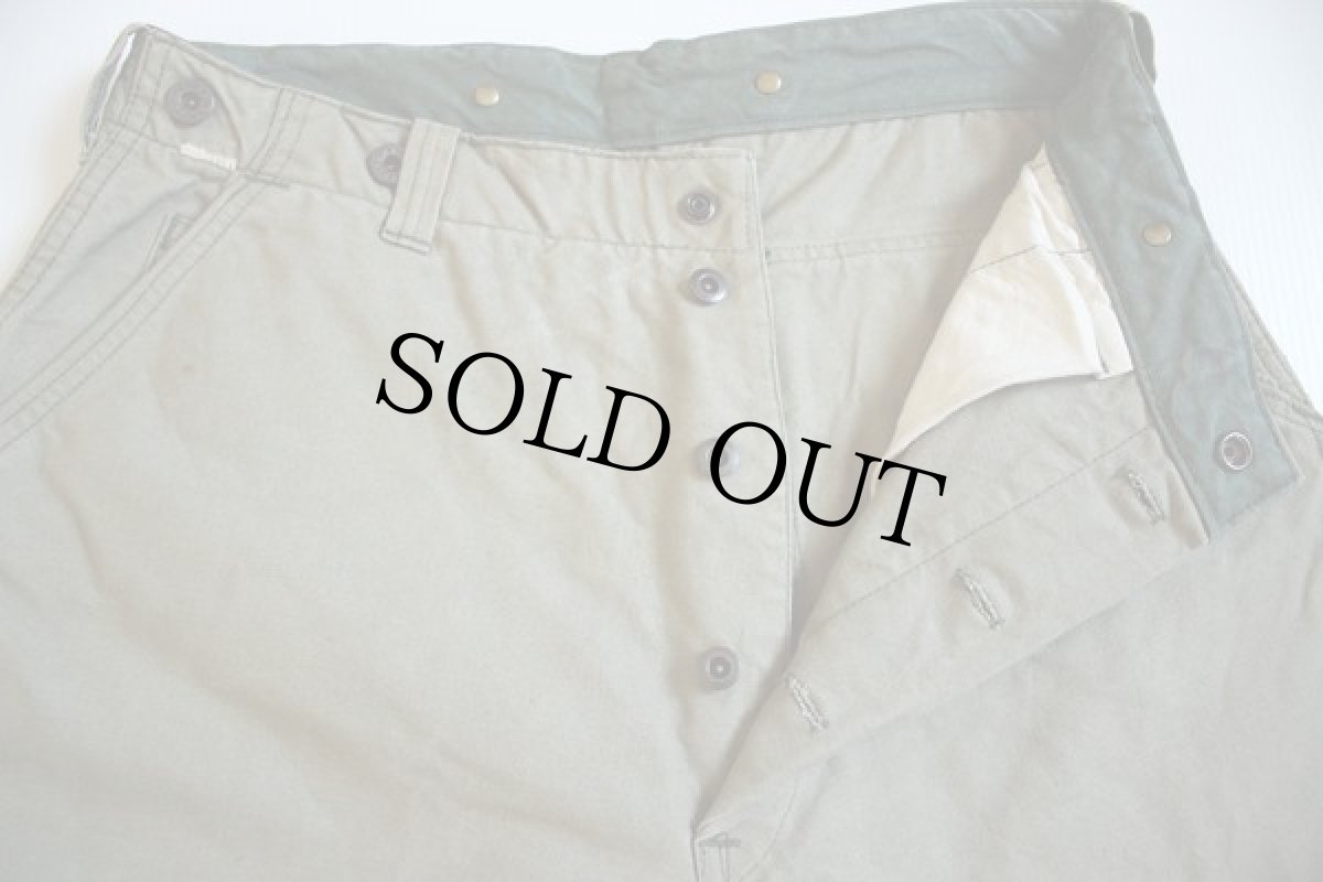 画像2: 40s 月桂樹ボタン ダック地 パンツ w33 (2)