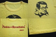 画像3: 70's ニノイ アキノ 染み込みプリントTシャツ 黄 (3)