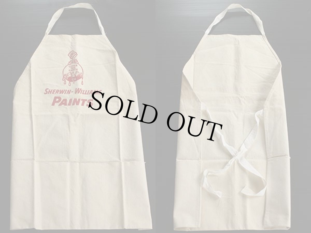 画像2: ビンテージ SHERWIN-WILLIAMS PAINTS キャンバス エプロン 生成り (2)