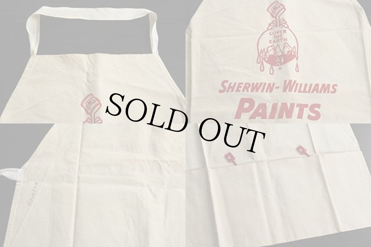 画像3: ビンテージ SHERWIN-WILLIAMS PAINTS キャンバス エプロン 生成り (3)