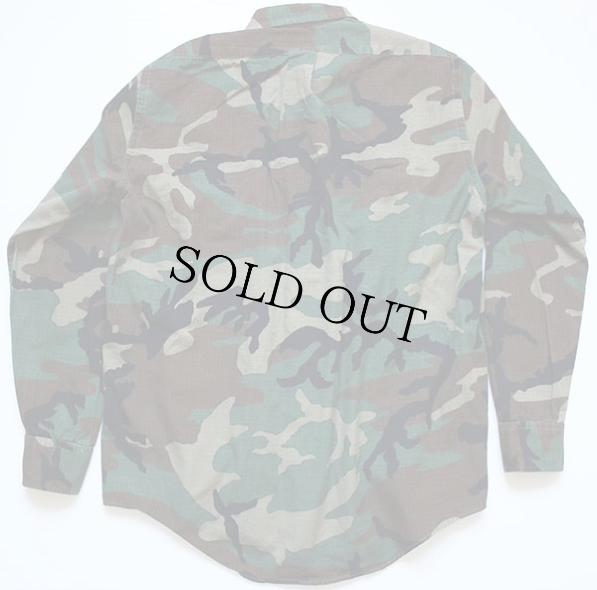 画像2: 90s USA製 L.L.Bean ウッドランドカモ ガンパッチ付き コットン ハンティングシャツ M (2)