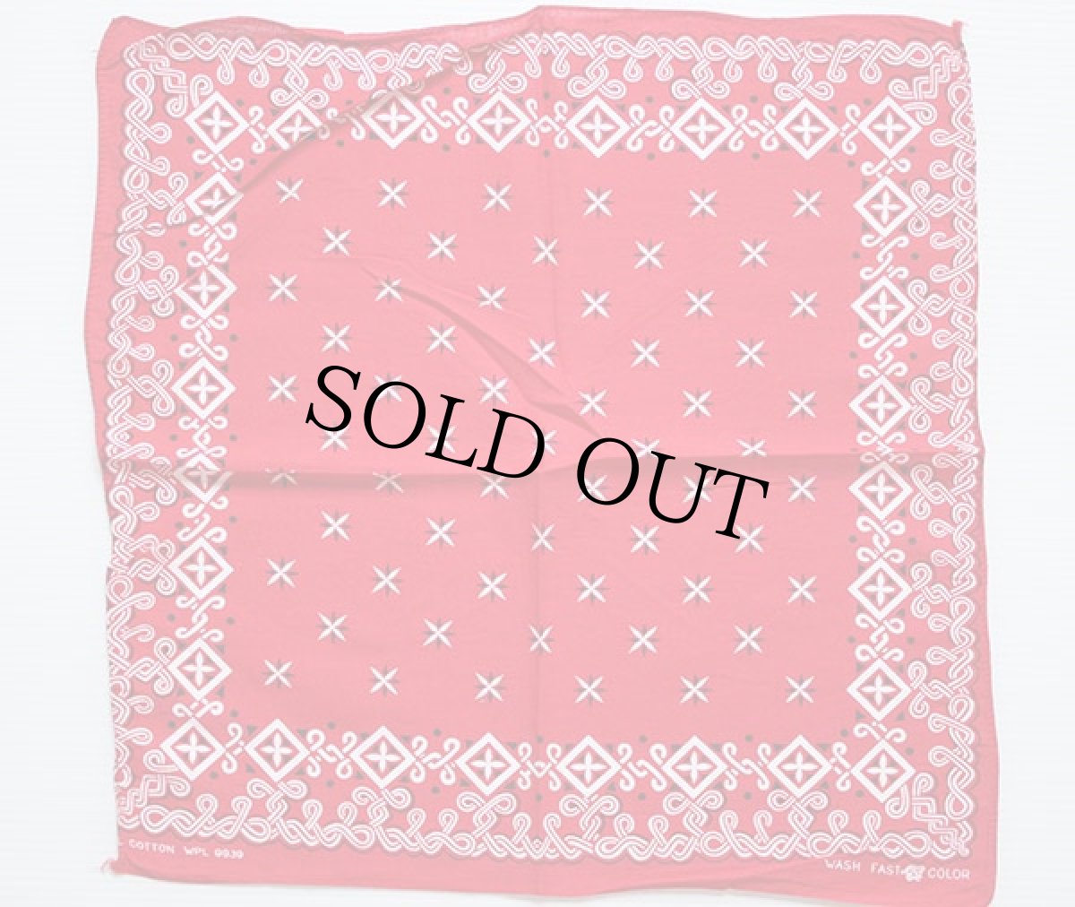 画像2: 50s WASH FAST COLOR タイガーブランド バンダナ 赤 (2)