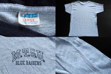 画像3: 70s USA製 Championチャンピオン MTSU リンガーTシャツ 杢ブルー L (3)