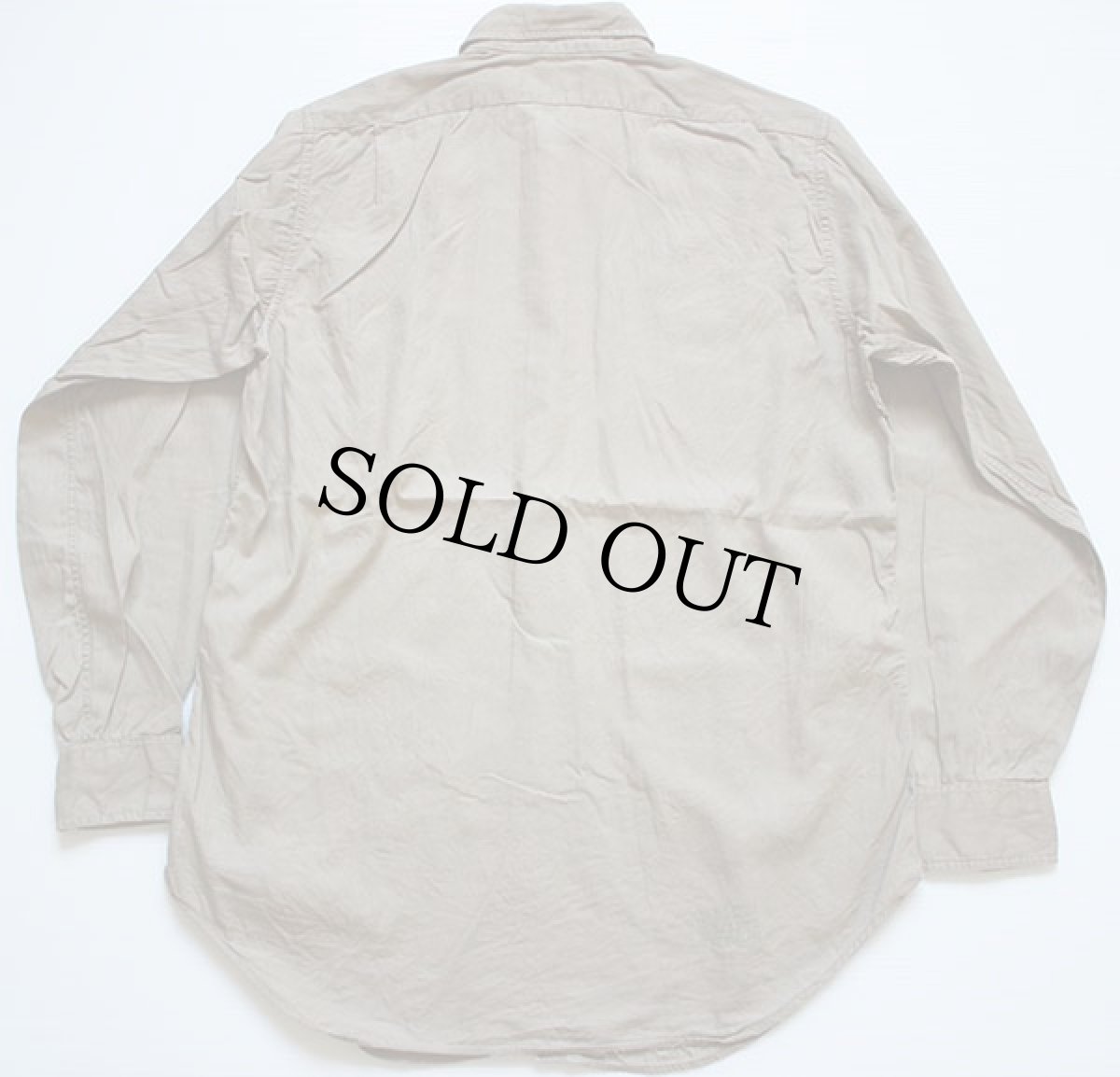 画像2: 50s 米軍 コットンポプリンシャツ 14.5 (2)