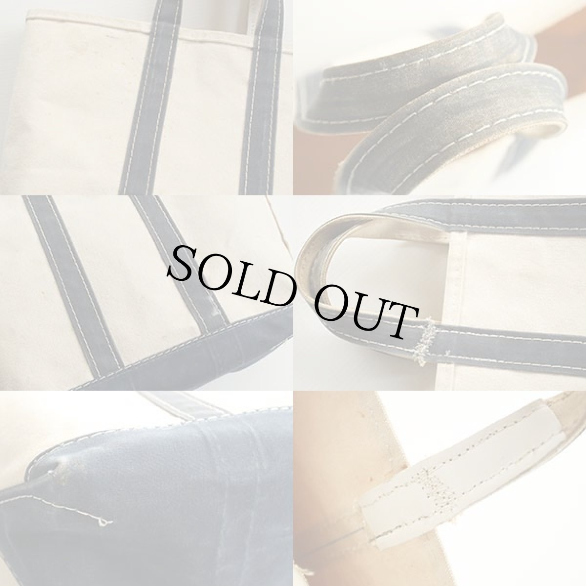 画像3: 80s L.L.Bean BOAT AND TOTE 耳付き キャンバス トートバッグ 紺 M★ミディアム (3)