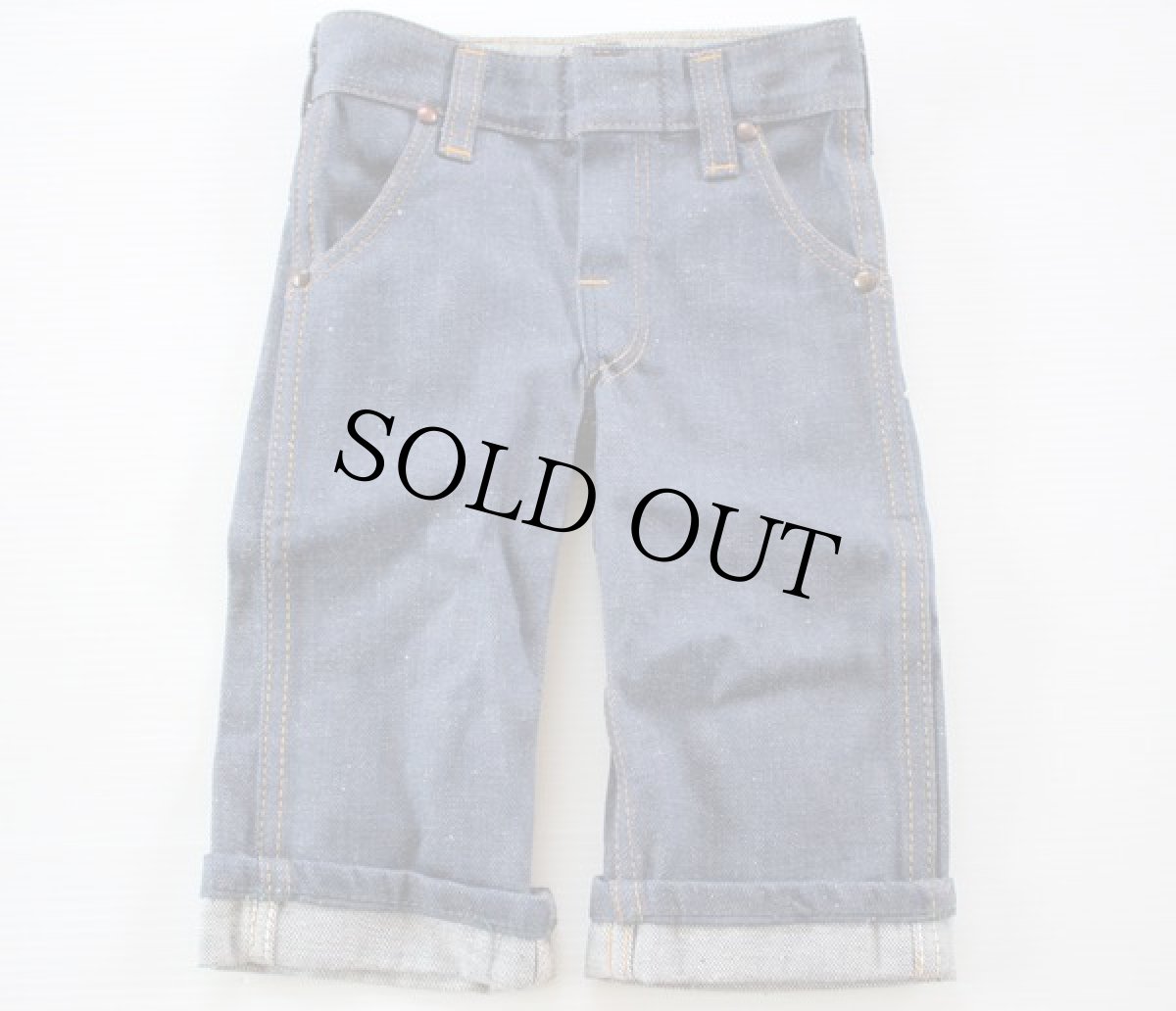 画像2: デッドストック★50s Dickiesディッキーズ デニムパンツ キッズ w18 (2)