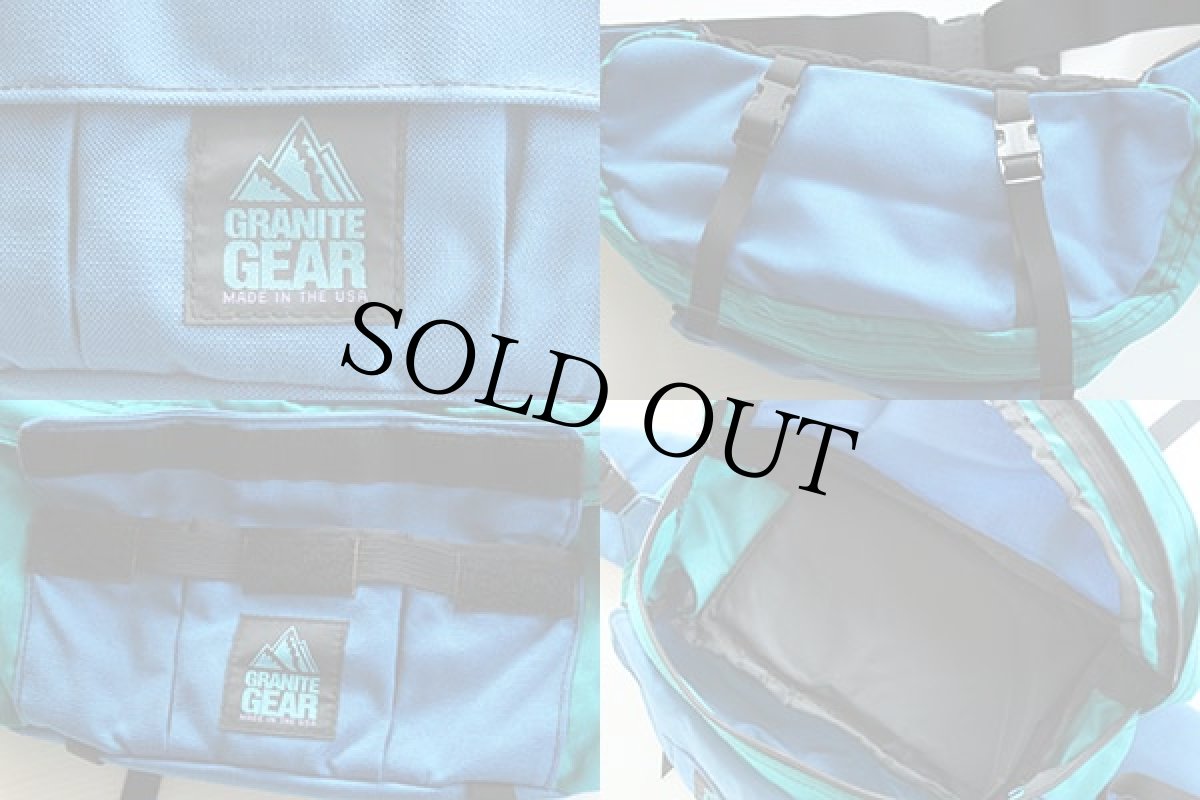 画像3: 90s USA製 GRANITE GEAR ツートン 切り替え ナイロン ウエストバッグ (3)