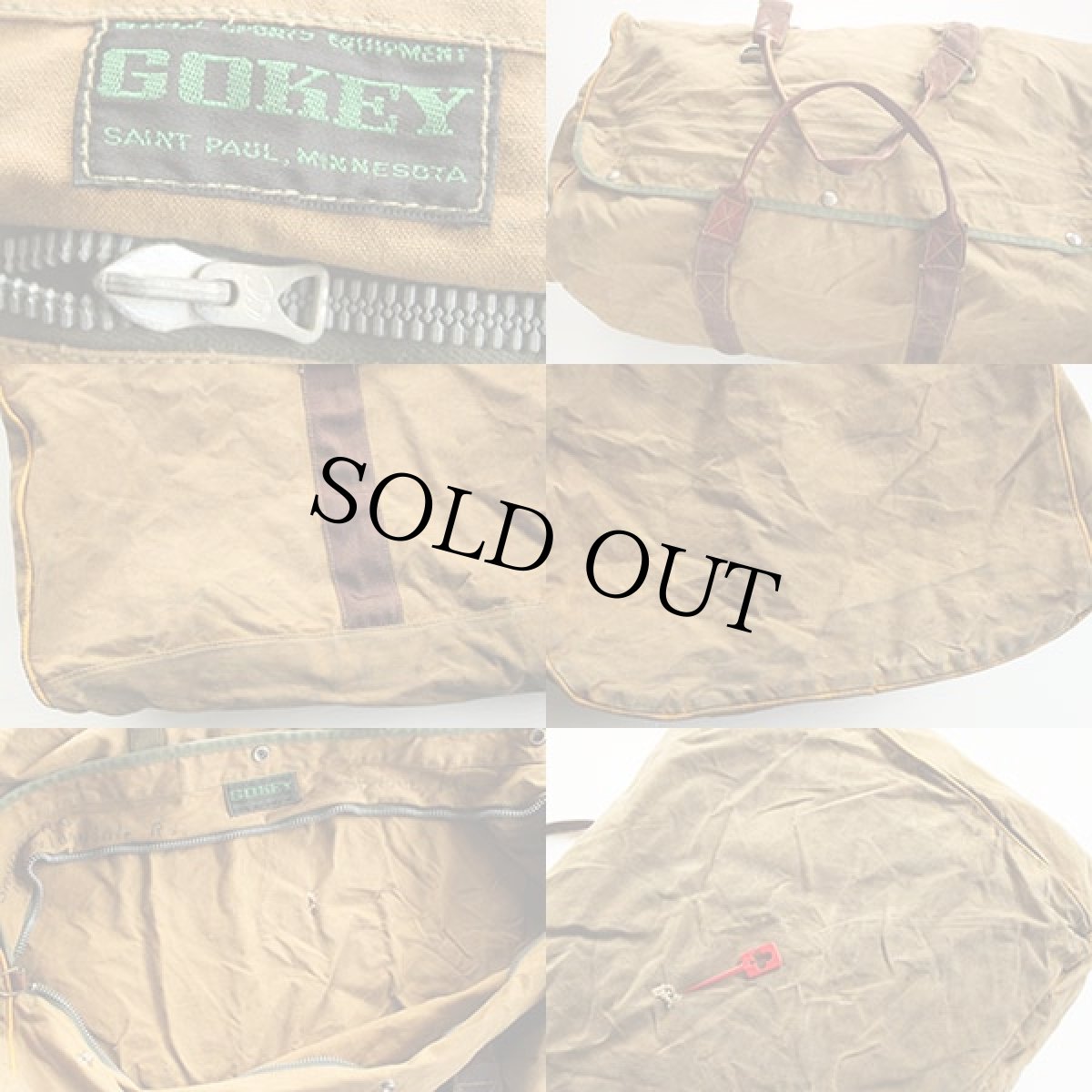 画像3: 50s GOKEYゴーキー キャンバス ダッフルバッグ (3)