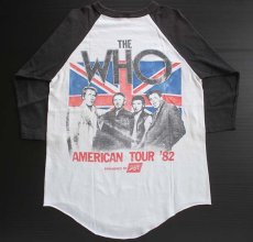 画像2: 80s USA製 THE WHO AMERICAN TOUR'82 ラグラン 七分袖 バンドTシャツ M (2)