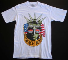 画像1: 90s USA製 BEACH BOYSビーチボーイズ コットン バンドTシャツ 白 L (1)