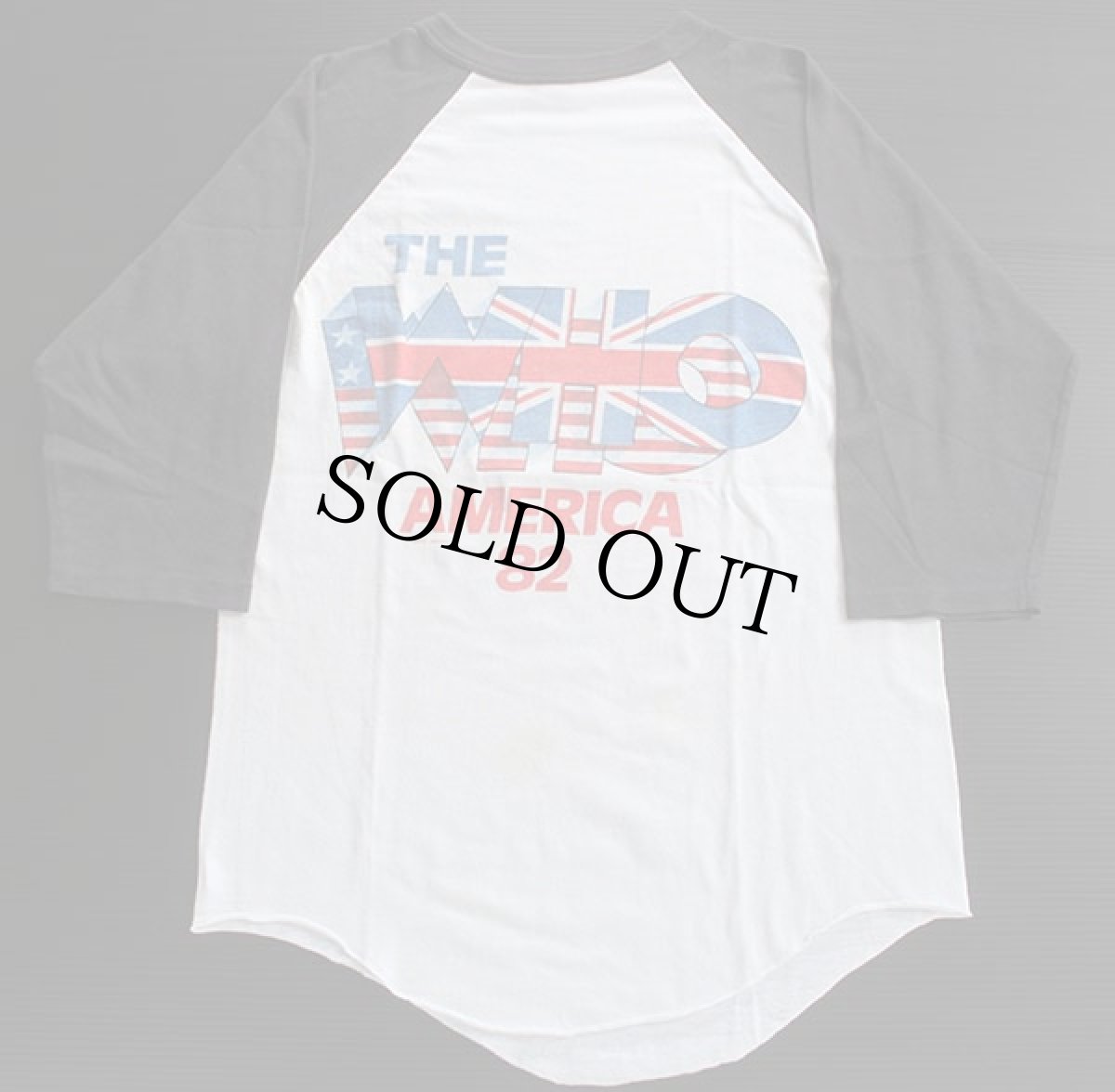 画像1: 80s USA製 THE WHO AMERICAN TOUR'82 七分袖 ラグラン バンドTシャツ M (1)