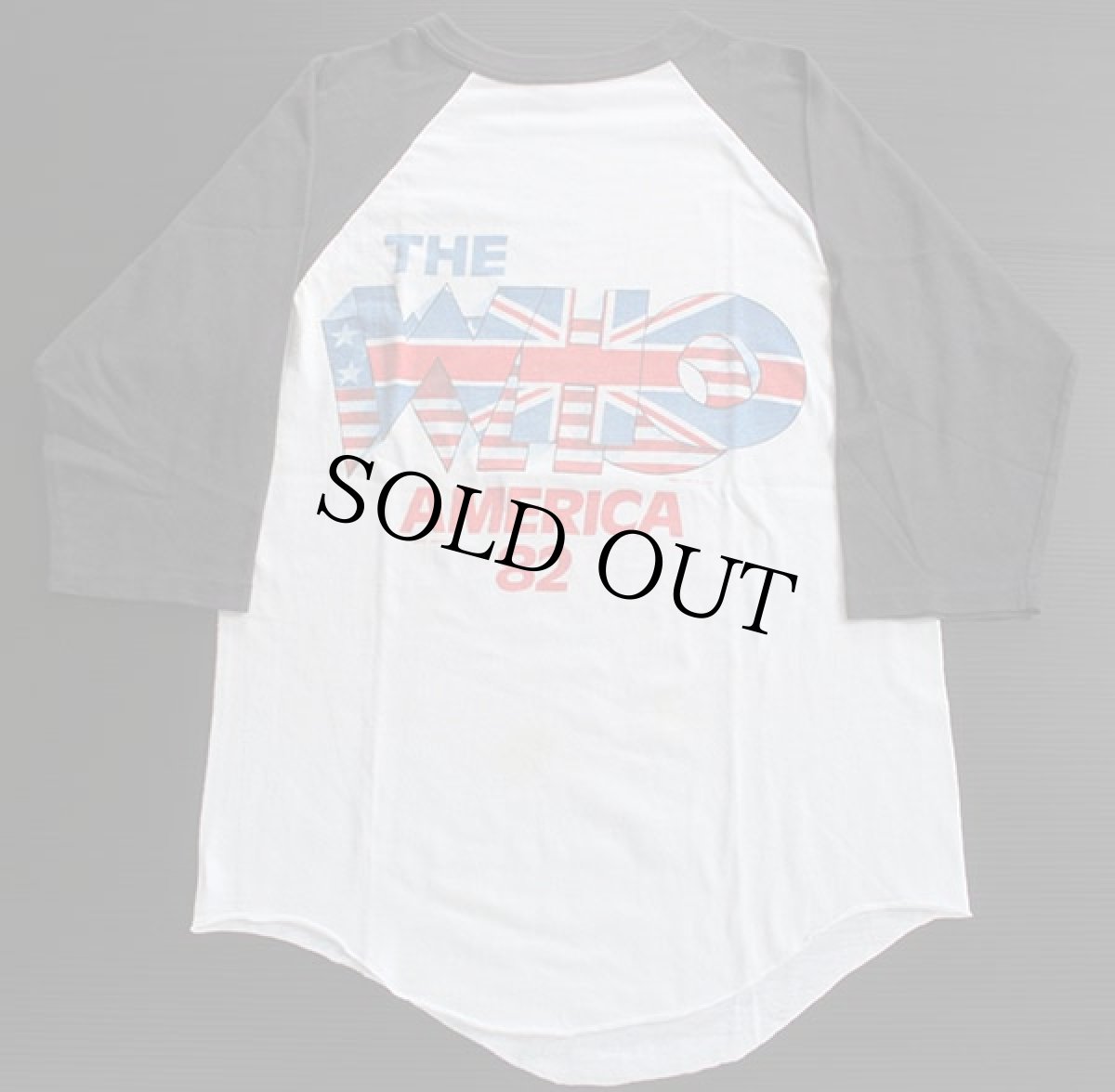 画像1: 80s USA製 THE WHO AMERICAN TOUR'82 ラグラン 七分袖 バンドTシャツ M (1)