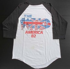 画像1: 80s USA製 THE WHO AMERICAN TOUR'82 ラグラン 七分袖 バンドTシャツ M (1)
