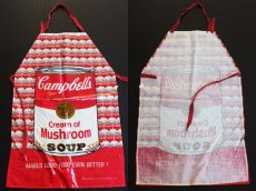 画像2: 80s Campbell's SOUP キャンベル スープ 総柄 エプロン★アンディウォーホル (2)