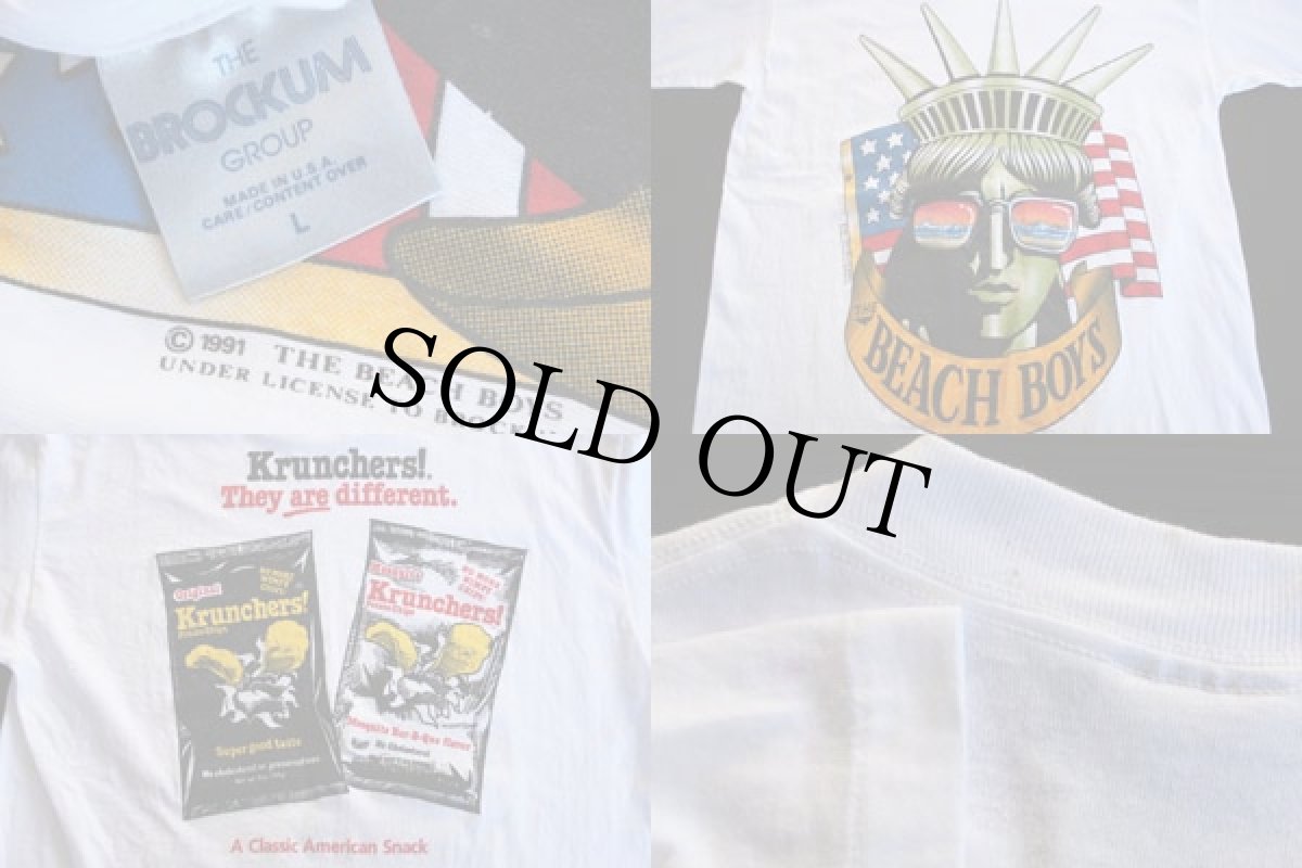 画像3: 90s USA製 BEACH BOYSビーチボーイズ コットン バンドTシャツ 白 L (3)