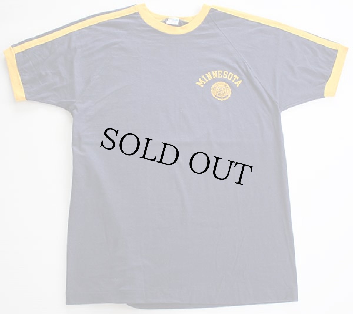 画像2: 70s USA製 Championチャンピオン MINNESOTA リンガーTシャツ 紺 XL (2)