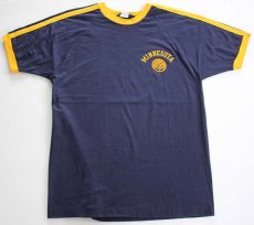 画像2: 70s USA製 Championチャンピオン MINNESOTA リンガーTシャツ 紺 XL (2)