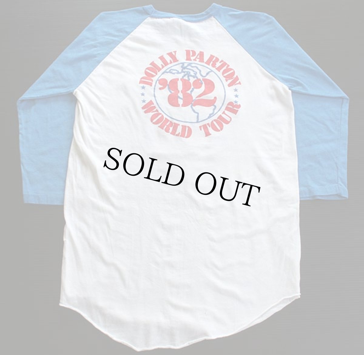 画像2: 80s USA製 DOLLY PARTONドリーパートン ツアー 七分袖 ラグラン バンドTシャツ L (2)