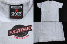 画像3: 90s USA製 EASTPAKイーストパック ロゴプリント コットンTシャツ 白 (3)