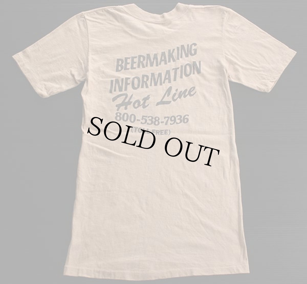 画像2: 70s USA製 HOMEBREW BEER 染み込みプリント コットンTシャツ S (2)