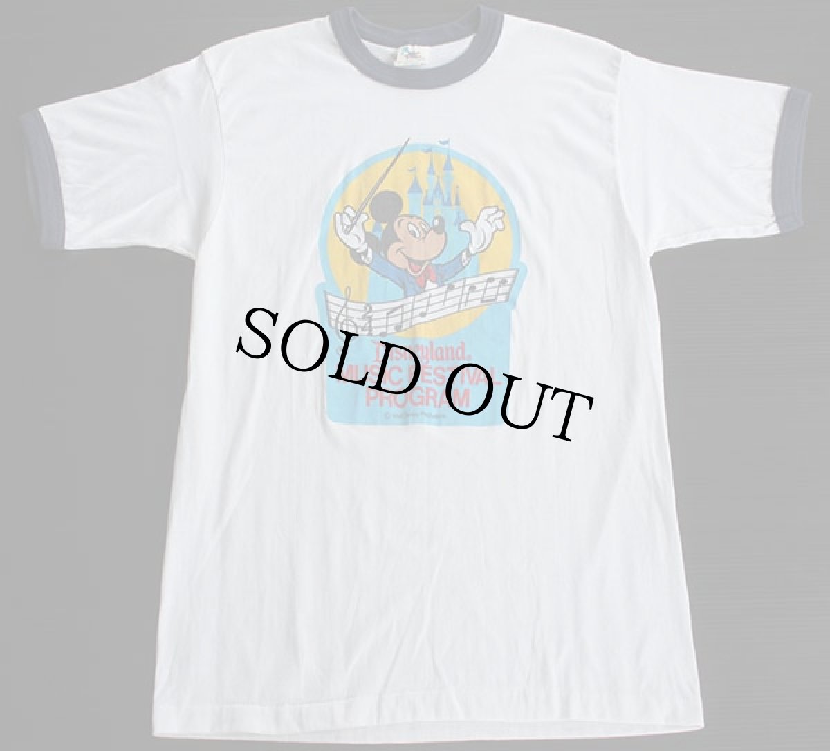 画像2: 80s USA製 Disneylandディズニーランド ミッキー マウス リンガーTシャツ L (2)