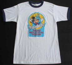 画像2: 80s USA製 Disneylandディズニーランド ミッキー マウス リンガーTシャツ L (2)