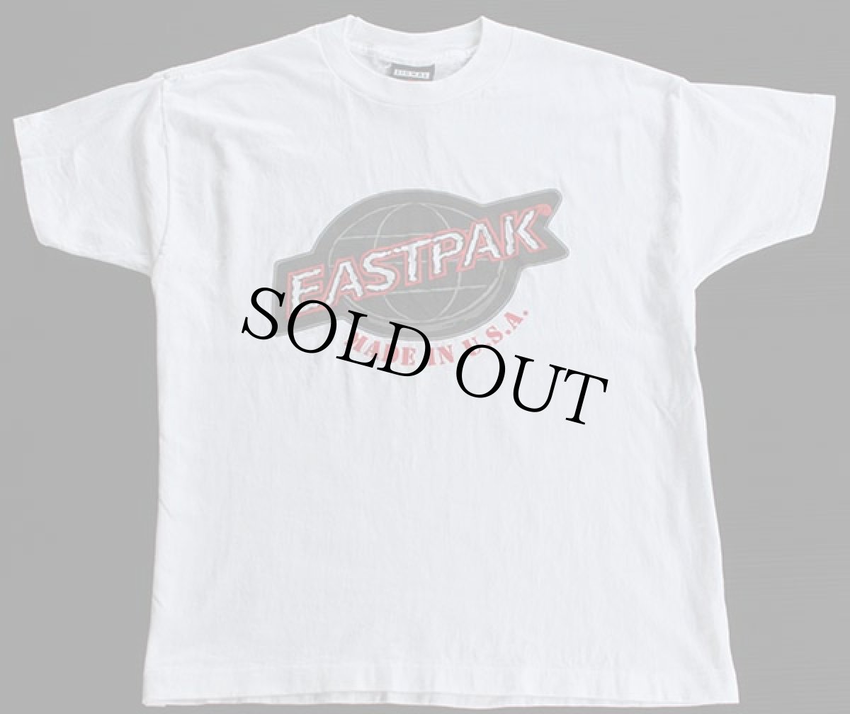 画像2: 90s USA製 EASTPAKイーストパック ロゴプリント コットンTシャツ 白 (2)