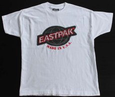 画像2: 90s USA製 EASTPAKイーストパック ロゴプリント コットンTシャツ 白 (2)